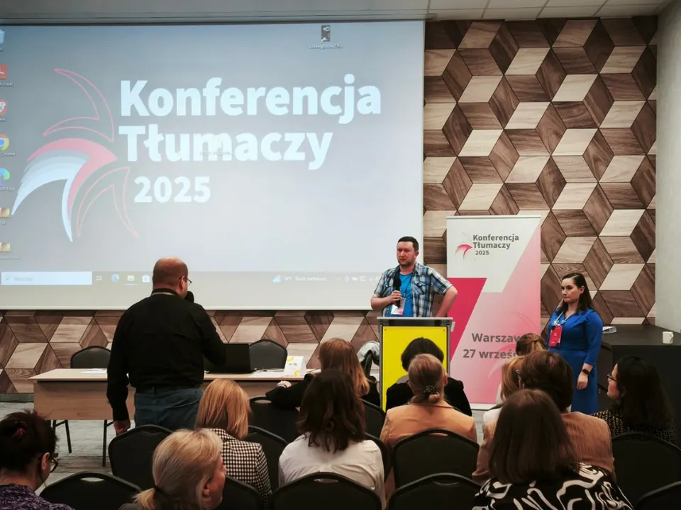 Prelekcja i publiczność podczas Konferencji Tłumaczy 2025